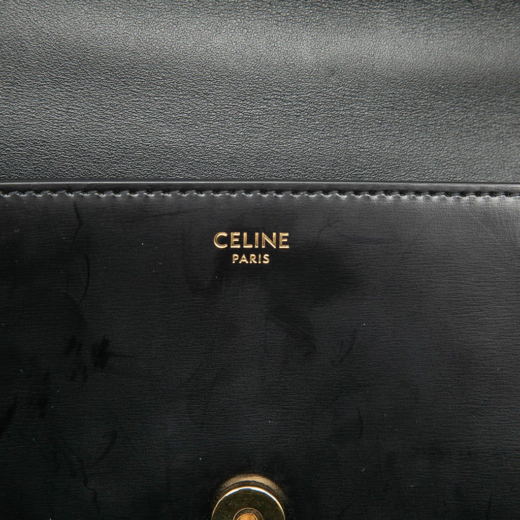 Celine Smooth Calfskin Cuir Triomphe Chain Shoulder Bag