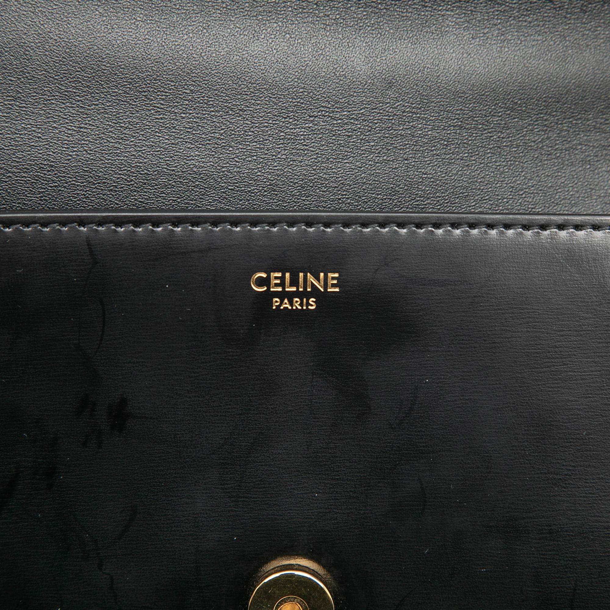 Celine Smooth Calfskin Cuir Triomphe Chain Shoulder Bag