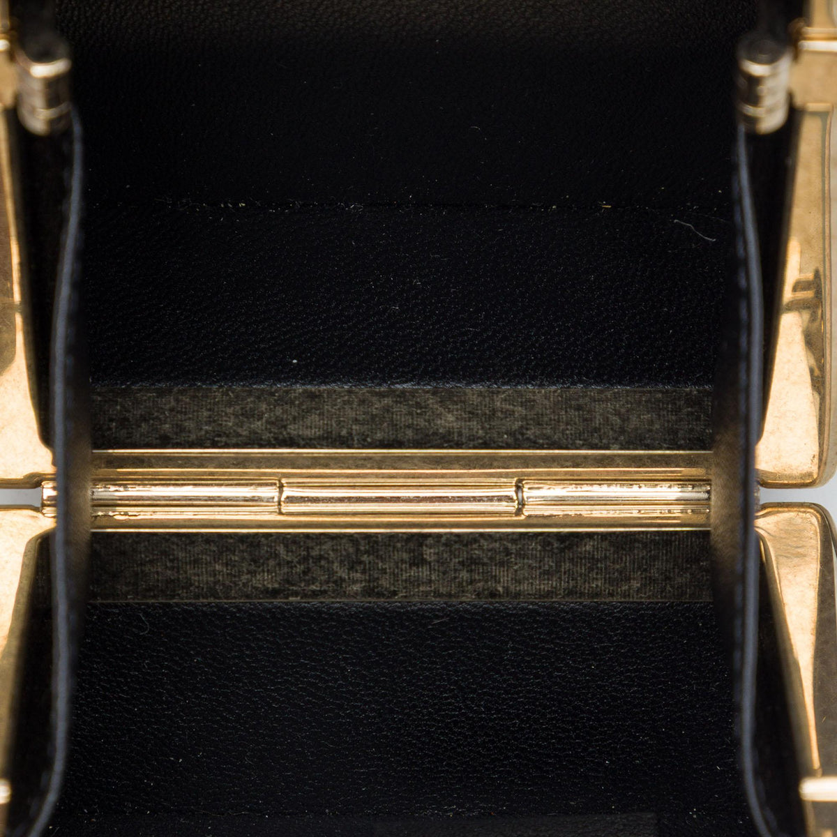 Chanel Bicolor Quilted Lambskin Cube Clutch with Chain
