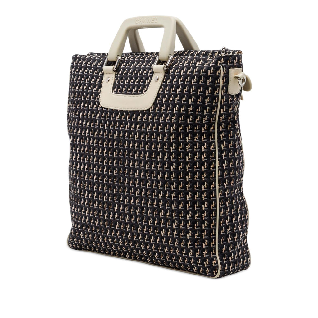 Chanel CC Canvas Clover Vertical Tote