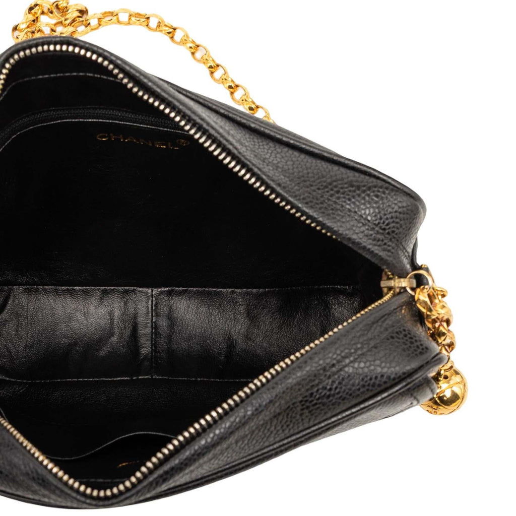 Chanel CC Caviar Front Pocket Bijoux Chain Camera Bag