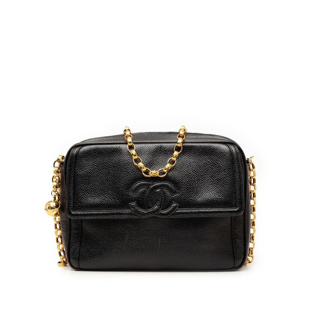 Chanel CC Caviar Front Pocket Bijoux Chain Camera Bag