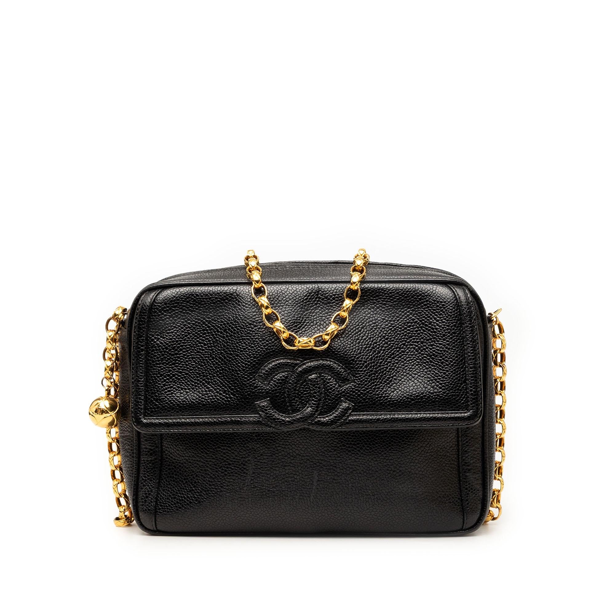 Chanel CC Caviar Front Pocket Bijoux Chain Camera Bag