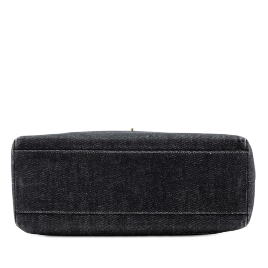 Chanel CC Denim Kelly Top Handle Bag