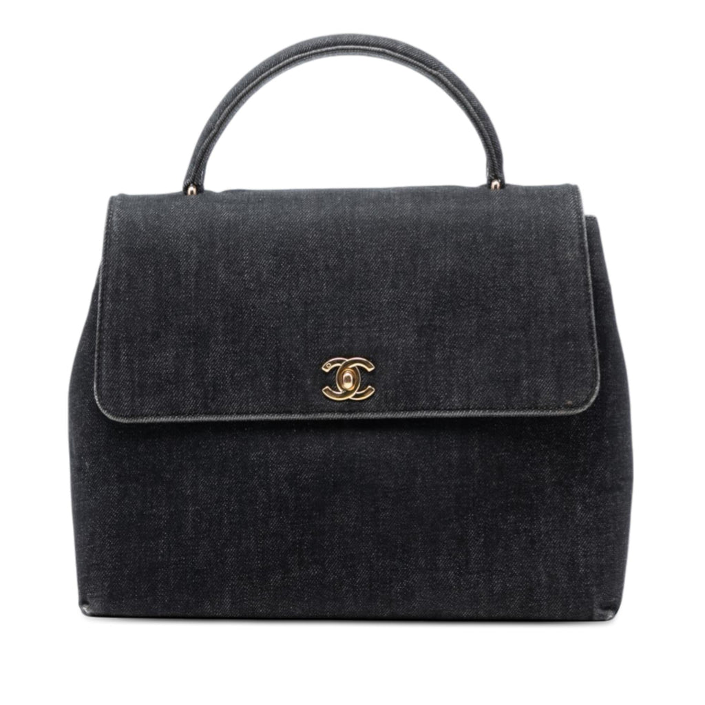 Chanel CC Denim Kelly Top Handle Bag