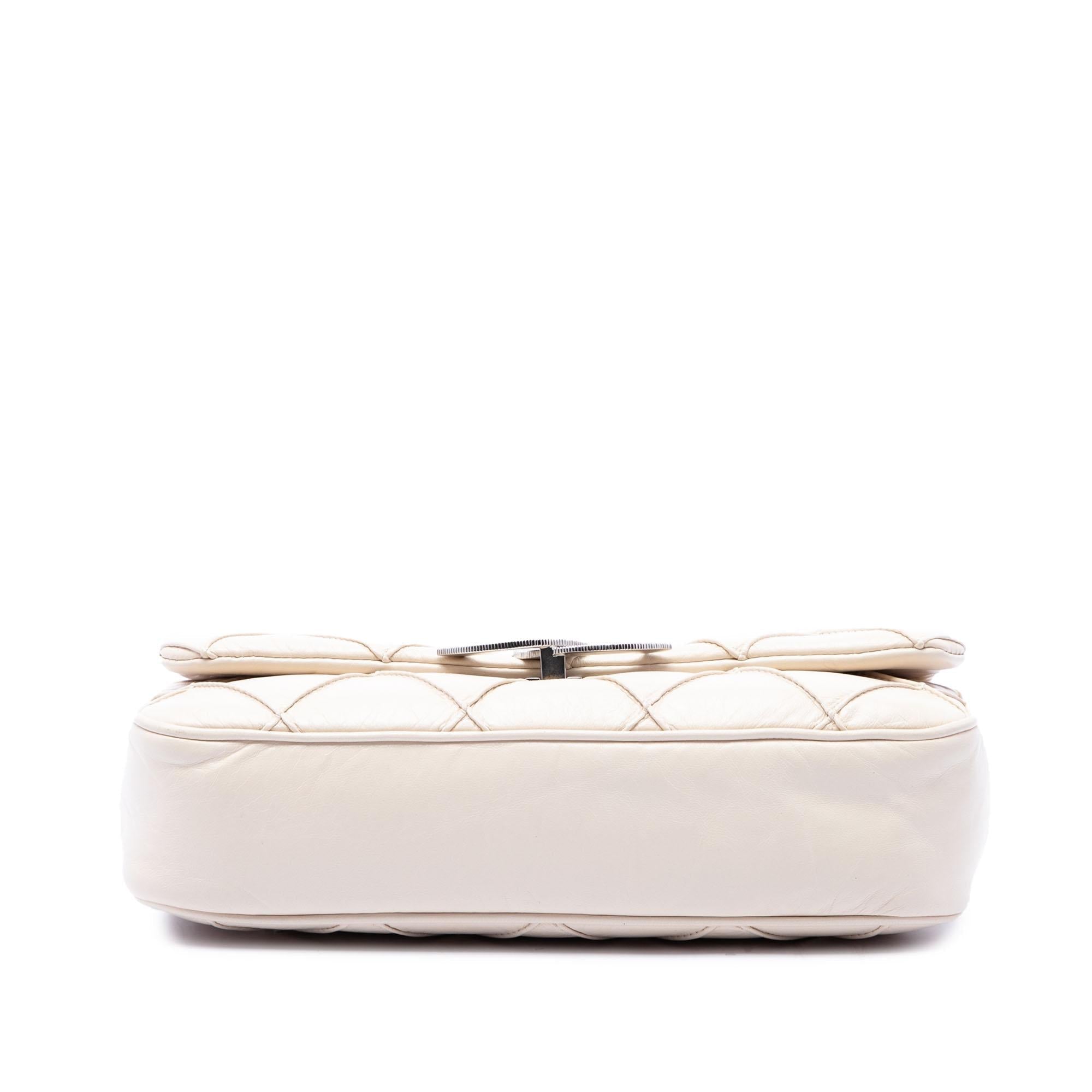 Chanel CC Double Stitch Lambskin Single Flap