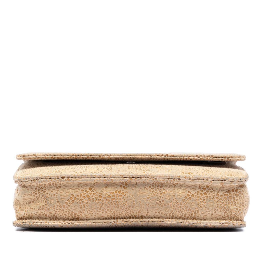 Chanel CC Lace Overlay Goatskin Wallet On Chain