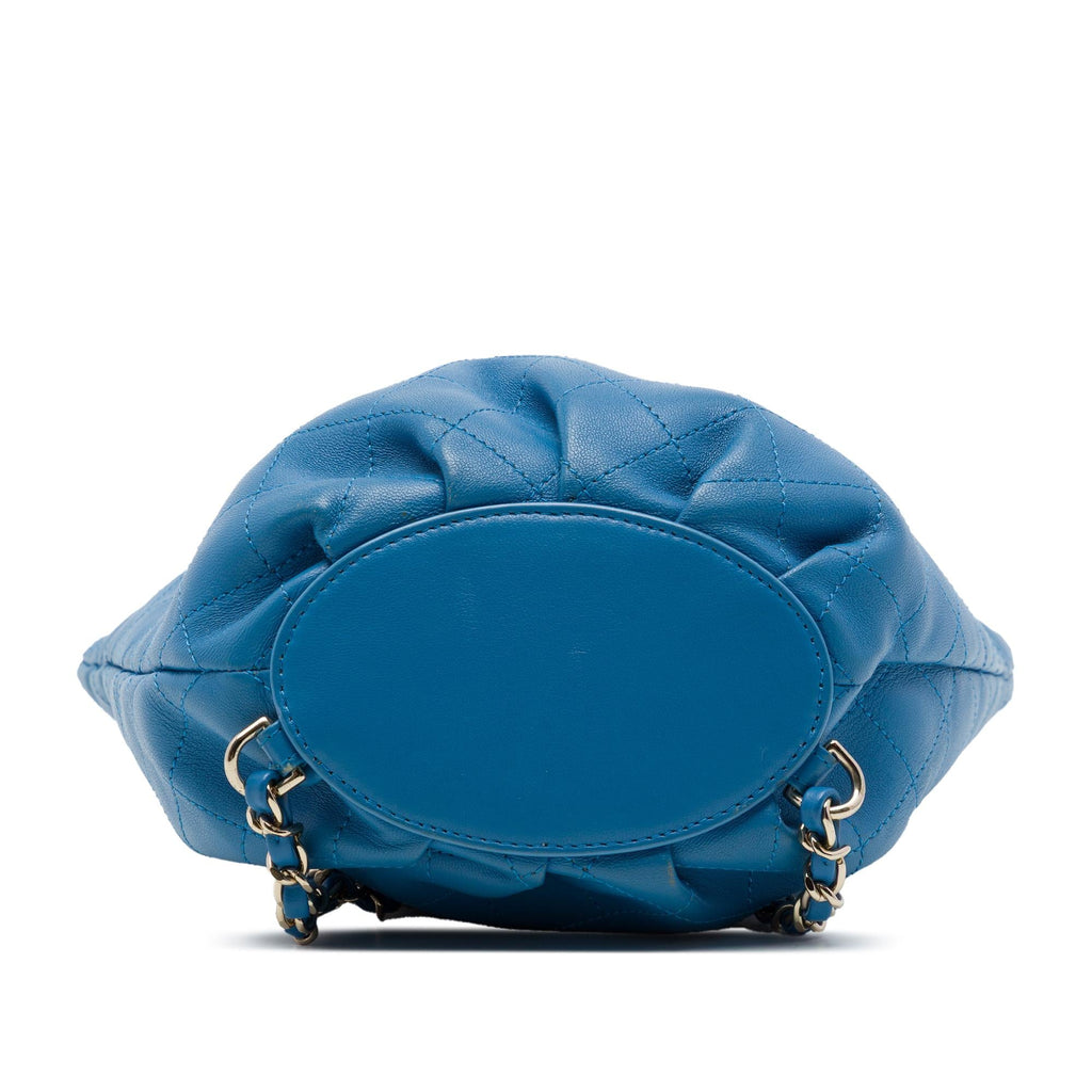 Chanel CC Quilted Calfskin Bucket Backpack