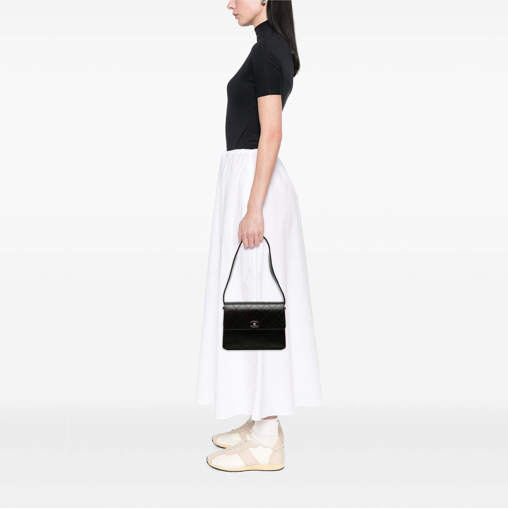 Chanel CC Quilted Lambskin Flap Shoulder Bag
