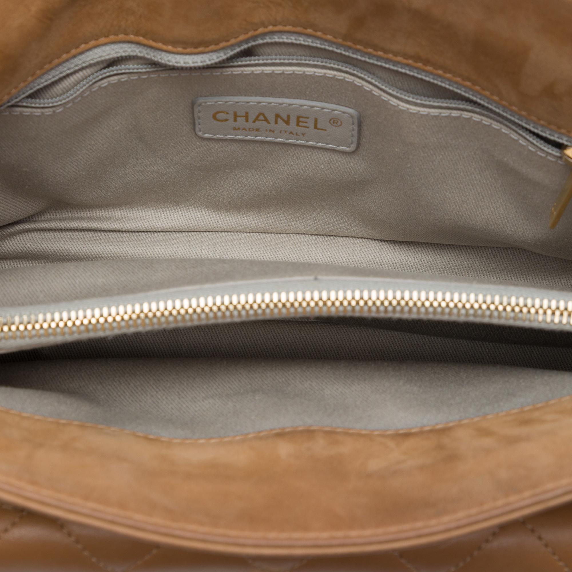 Chanel CC Quilted Lambskin Front Pocket Shoulder Bag