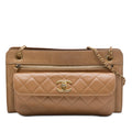 Chanel CC Quilted Lambskin Front Pocket Shoulder Bag