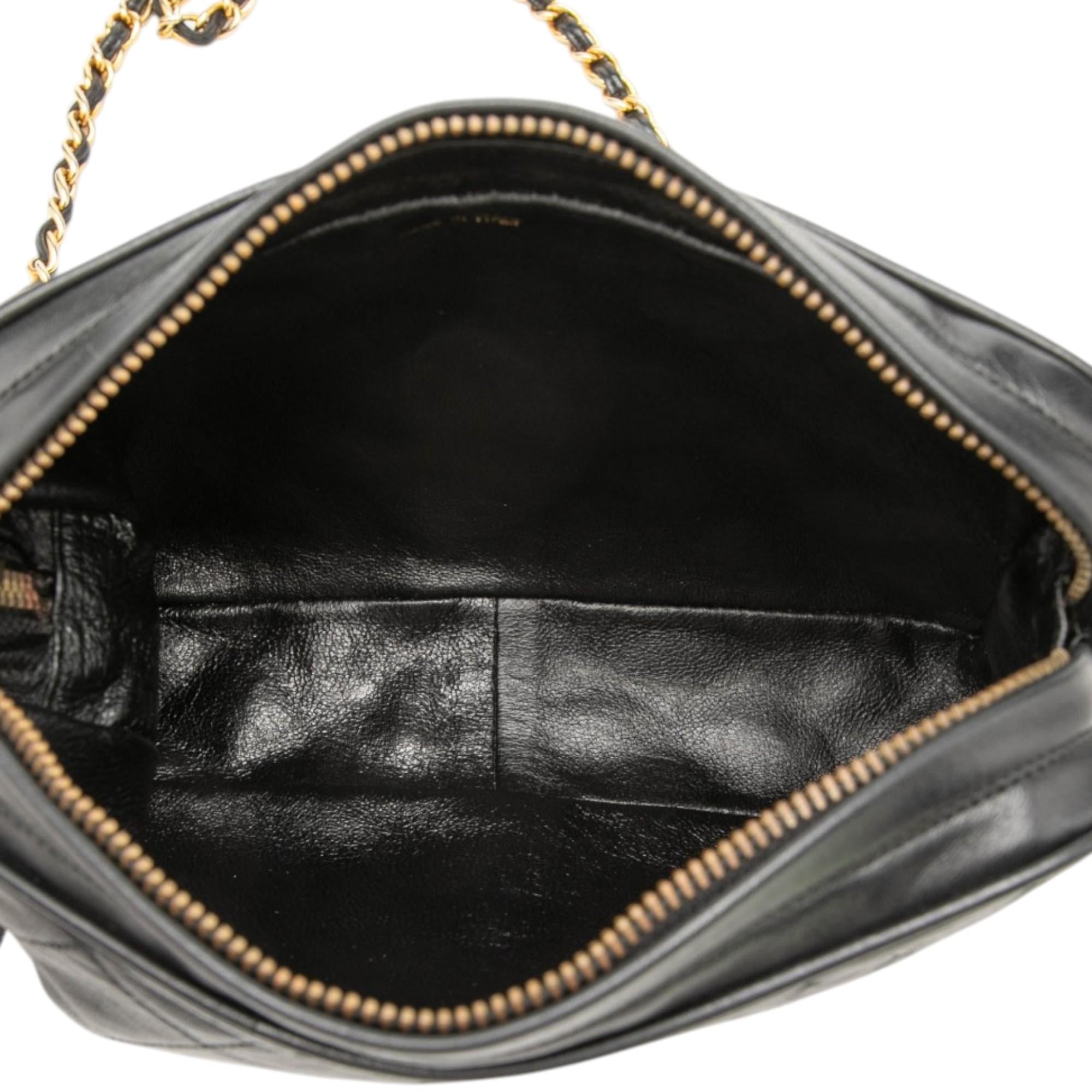 Chanel CC Quilted Lambskin Tassel Camera Bag