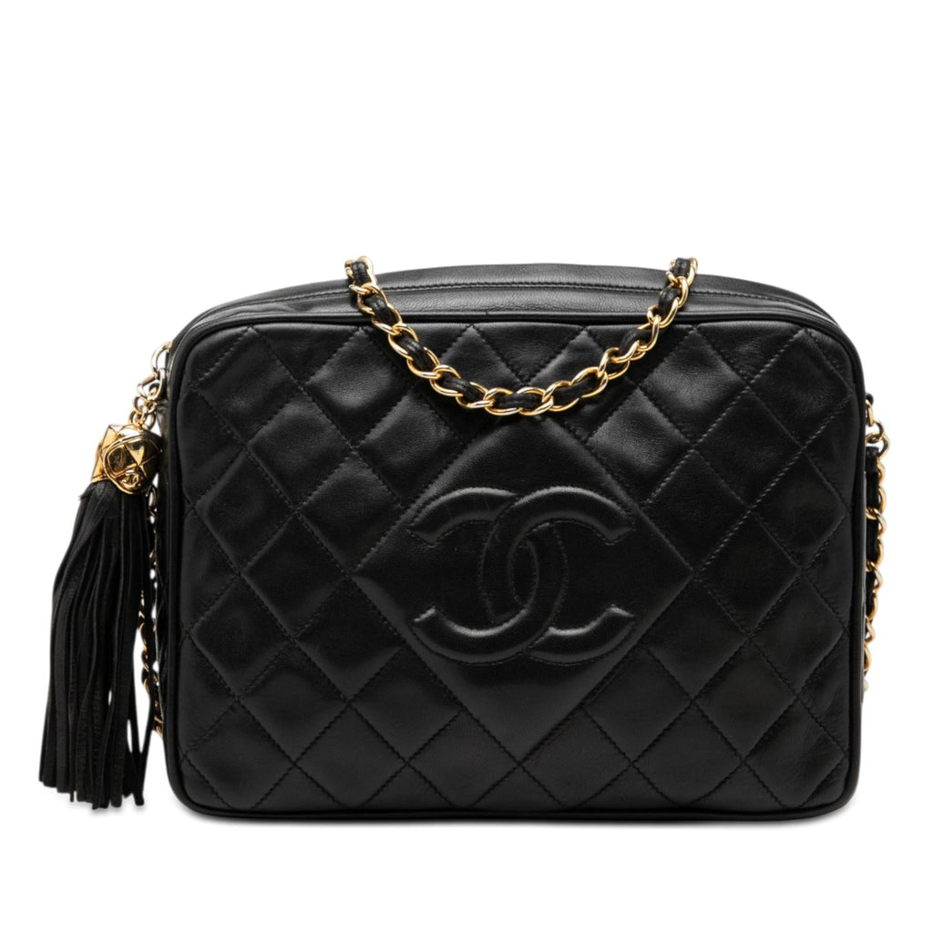 Chanel CC Quilted Lambskin Tassel Camera Bag