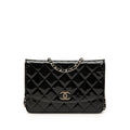 Chanel CC Quilted Patent Brilliant Wallet On Chain