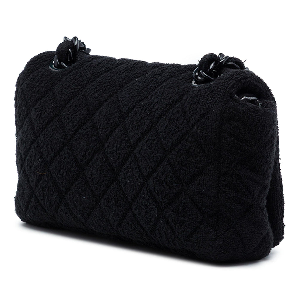 Chanel CC Quilted Terry Cloth Flap