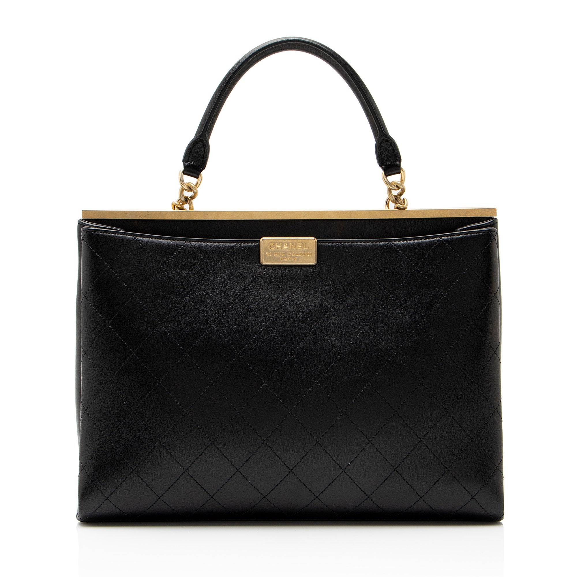 Chanel Calfskin Coco Luxe Large Shopping Tote