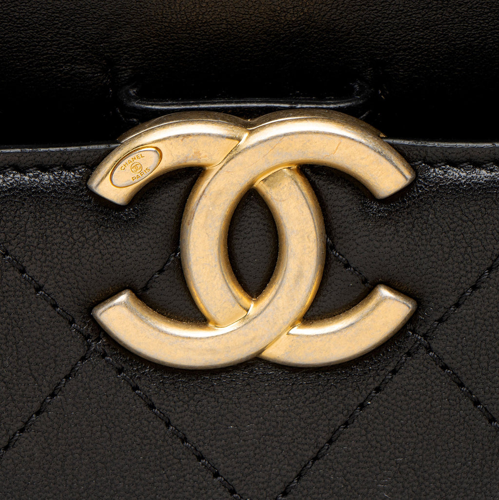 Chanel Calfskin Coco Luxe Large Shopping Tote