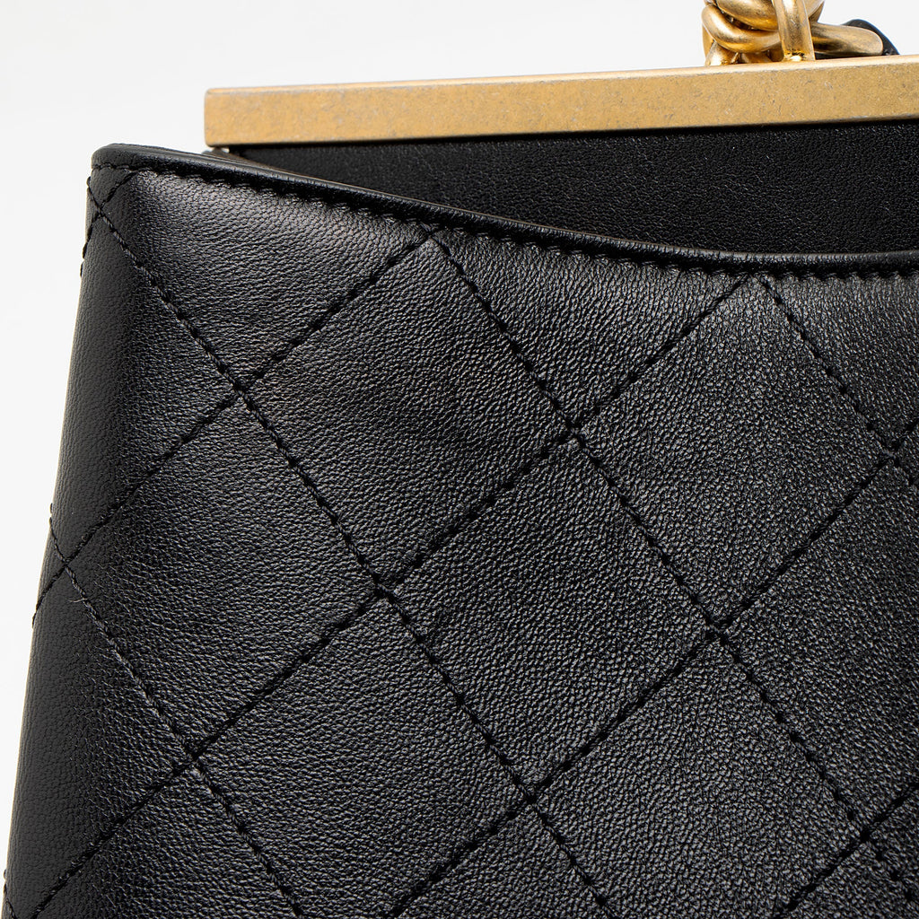 Chanel Calfskin Coco Luxe Large Shopping Tote