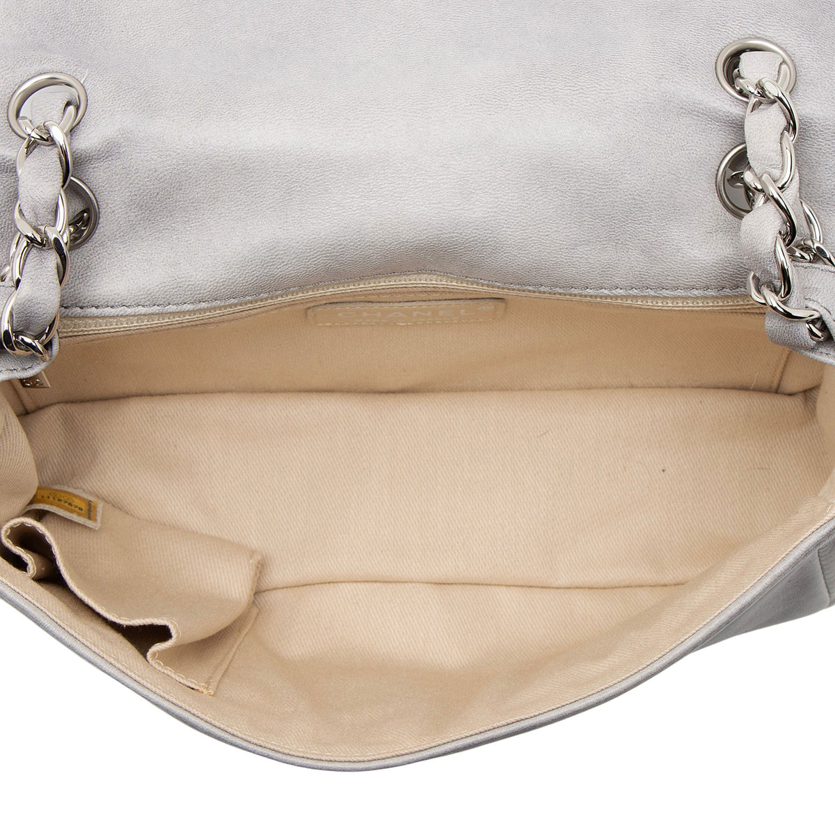 Chanel Calfskin Diagonal CC Flap Shoulder Bag