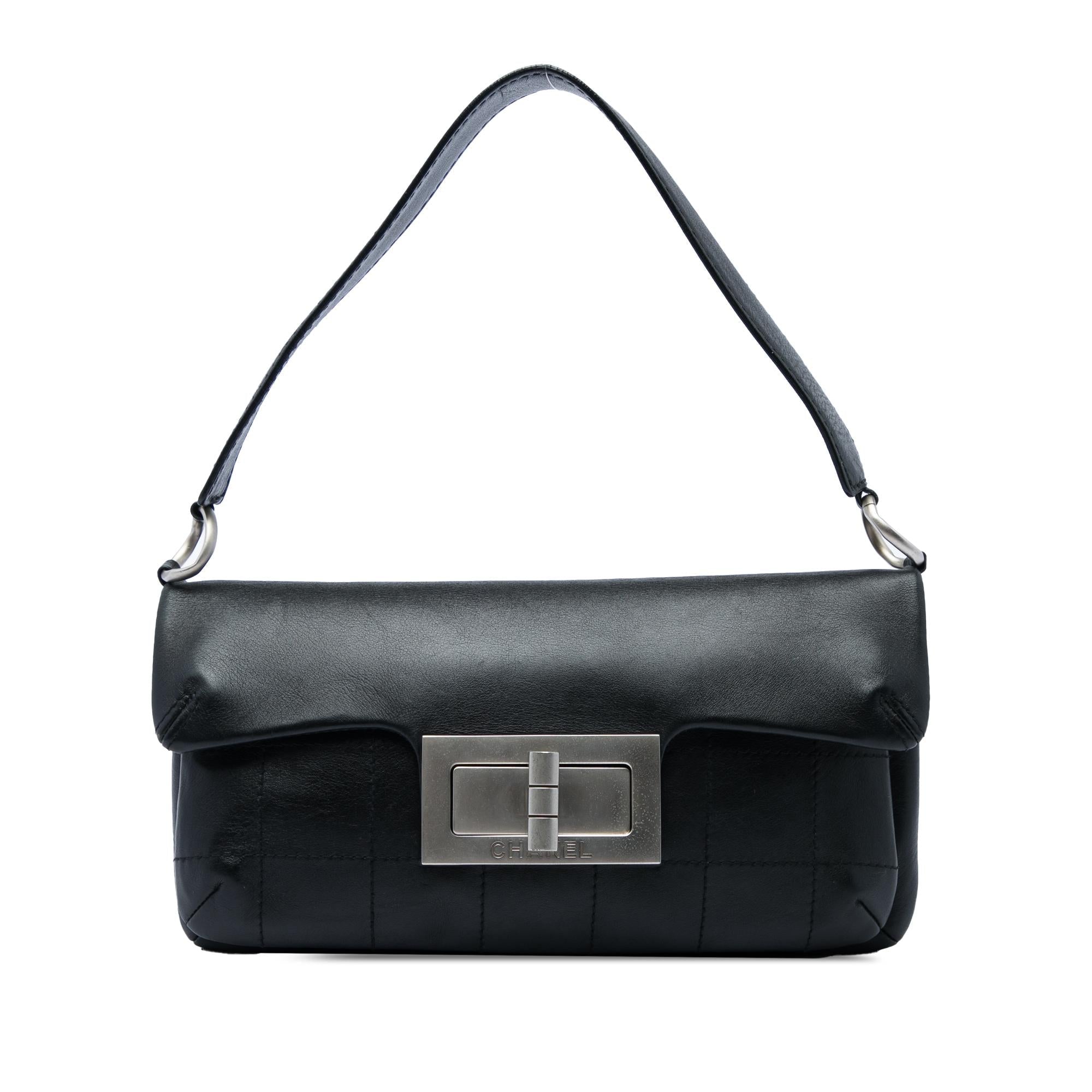 Chanel Calfskin Square Stitched Mademoiselle Shoulder Bag