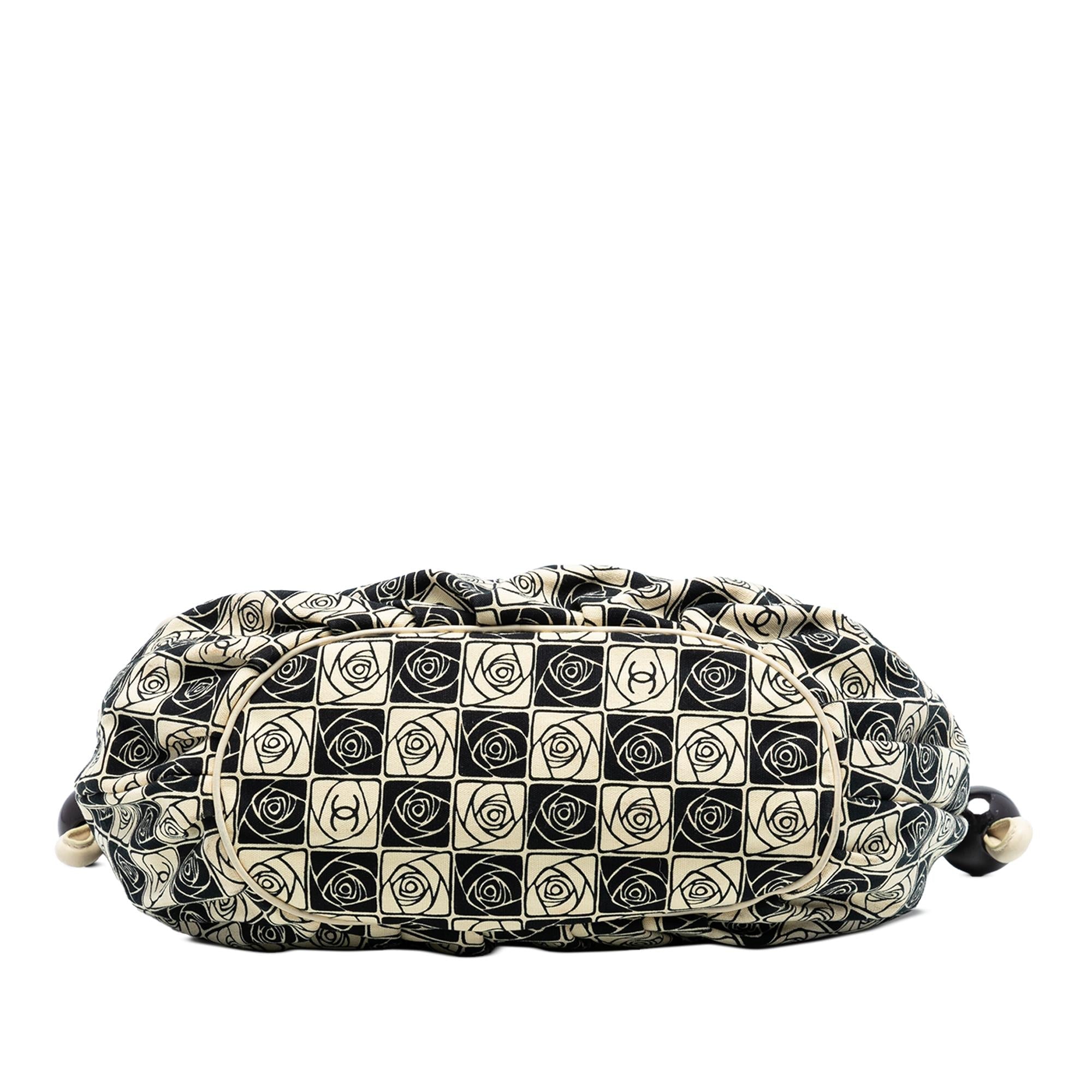 Chanel Camellia Canvas Coco Ball Tote