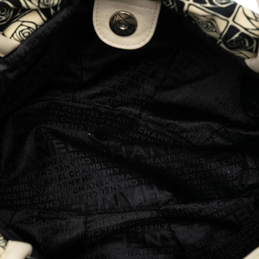 Chanel Camellia Canvas Coco Ball Tote