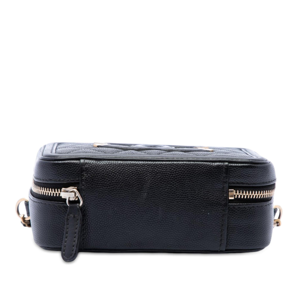 Chanel Caviar CC Filigree Vanity Clutch with Chain