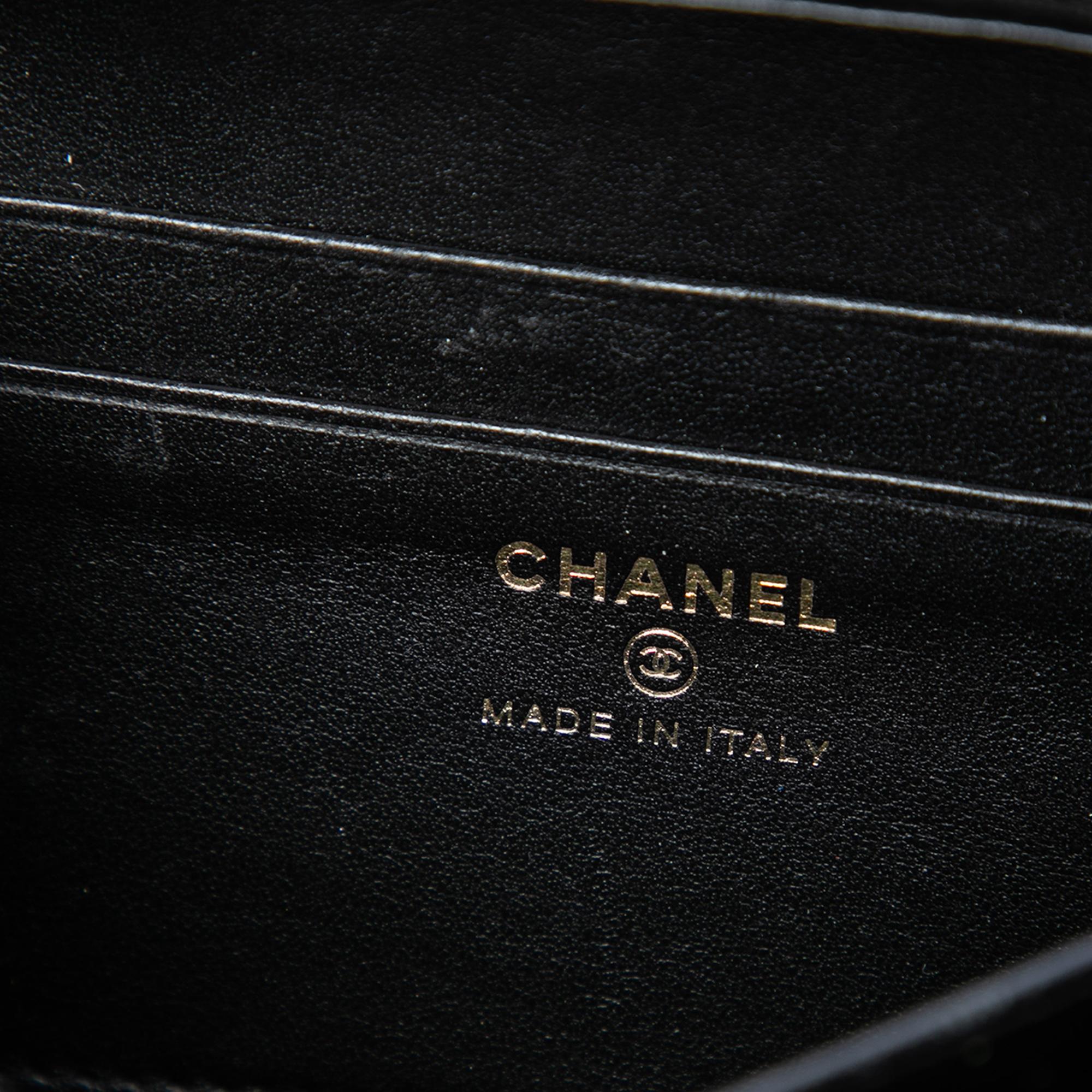 Chanel Caviar CC Filigree Vanity Clutch with Chain