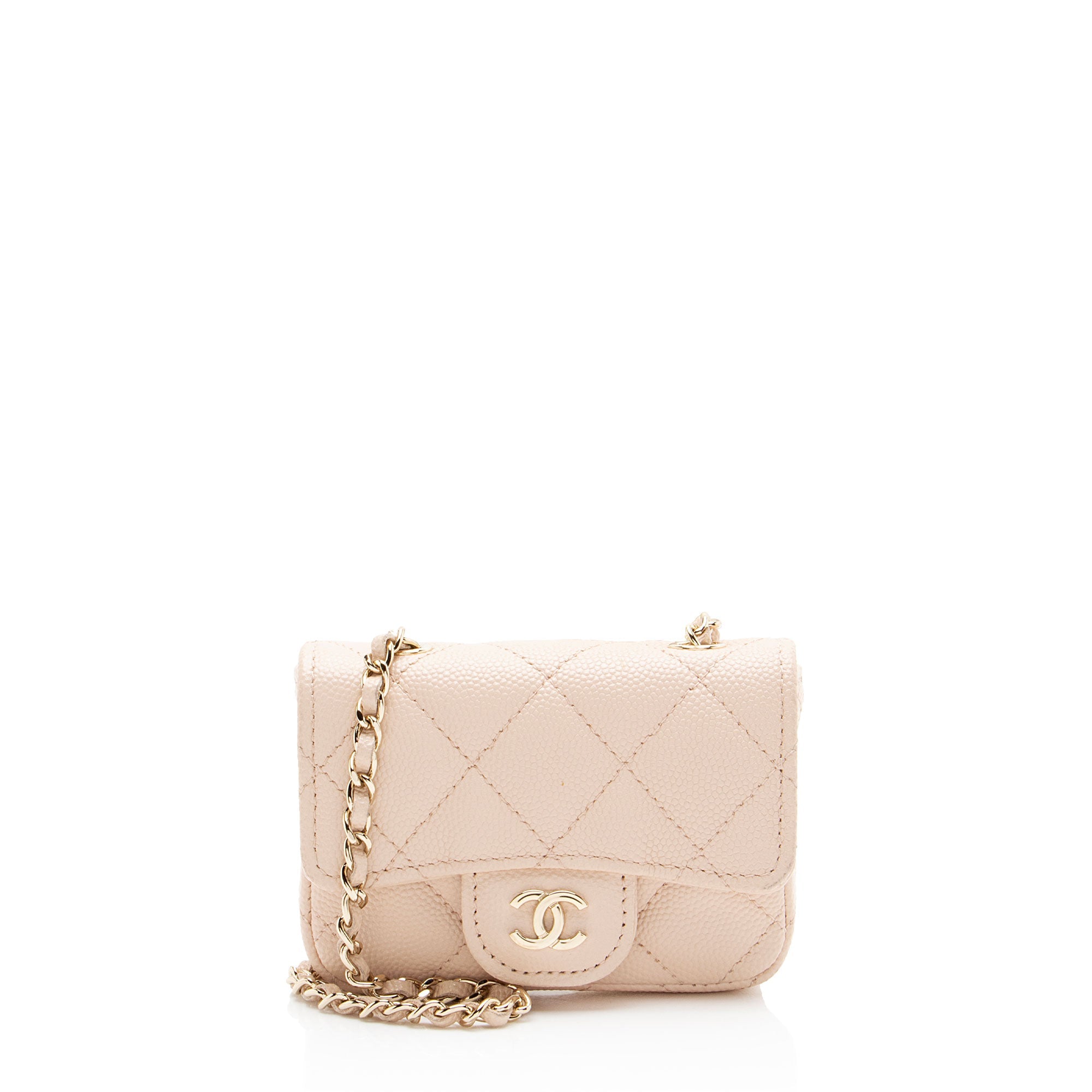 Chanel Caviar Leather Mini Chain Belt Bag