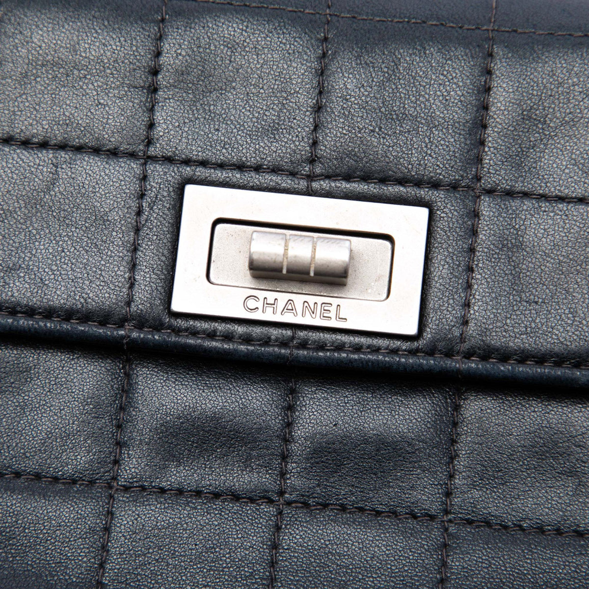 Chanel Choco Bar Lambskin Reissue 2.55 Flap Clutch