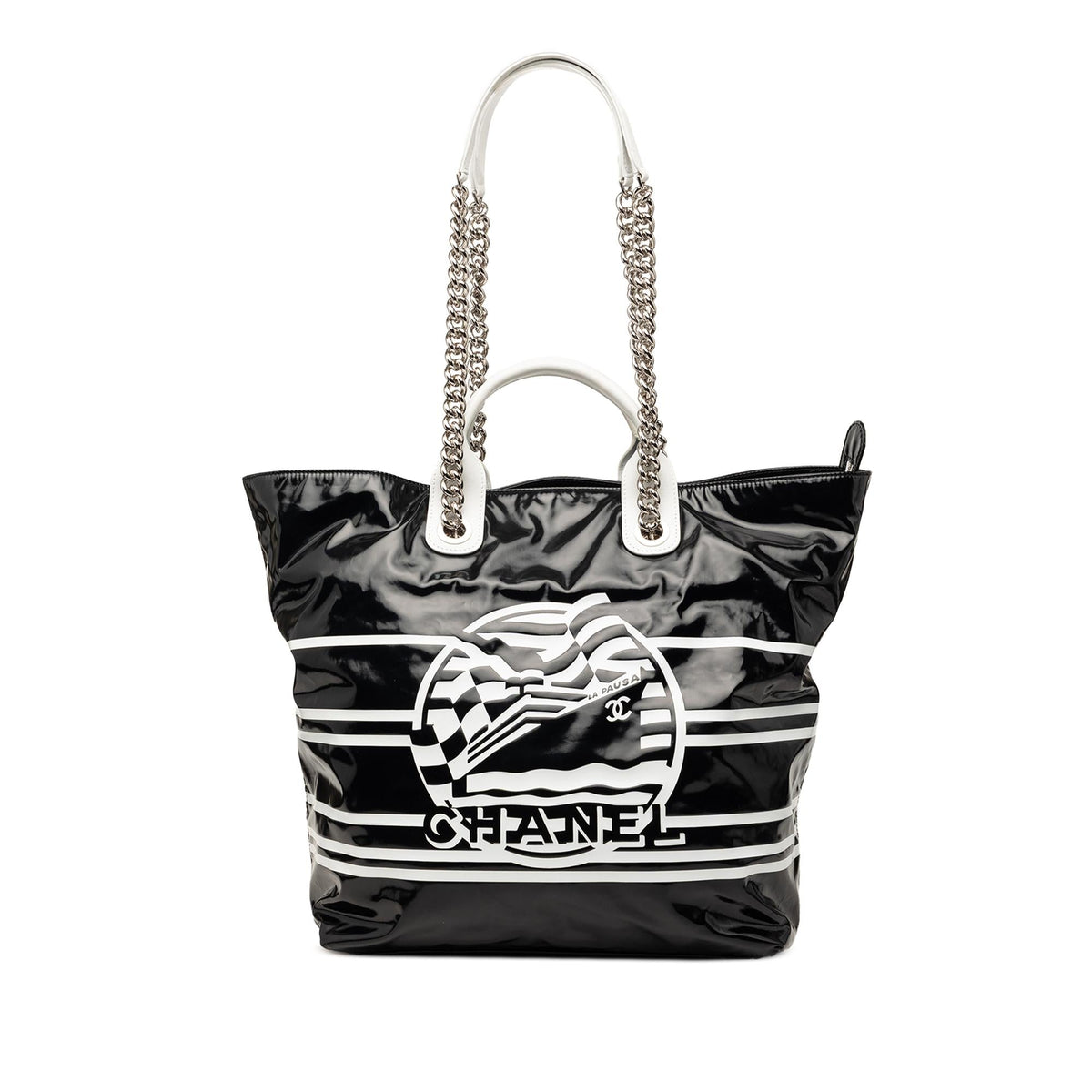 Chanel Coated Canvas La Pausa Bay Shopping Satchel