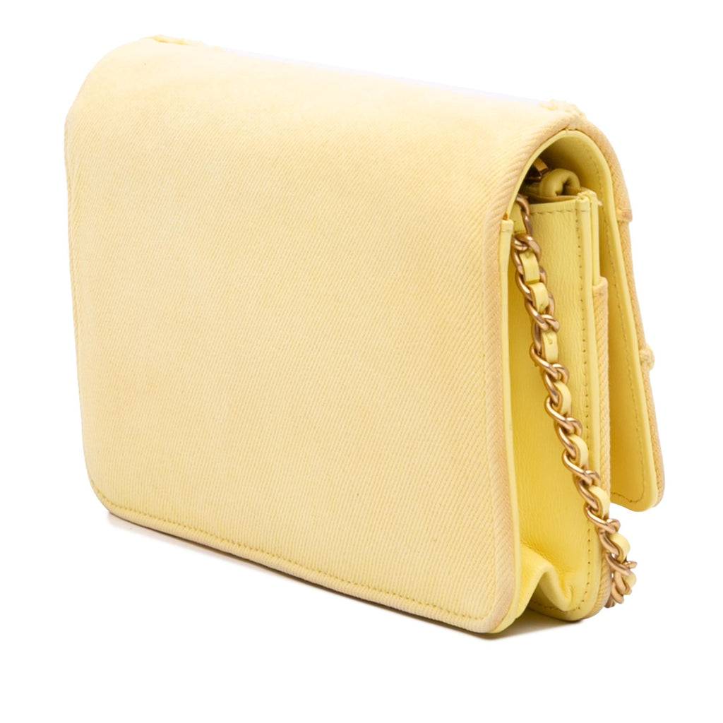 Chanel Denim Fringe Coco Wallet On Chain