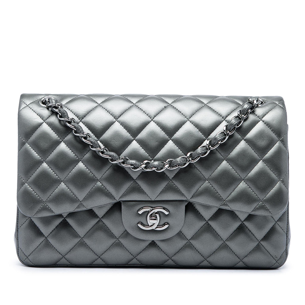 Chanel Jumbo Classic Metallic Lambskin Double Flap