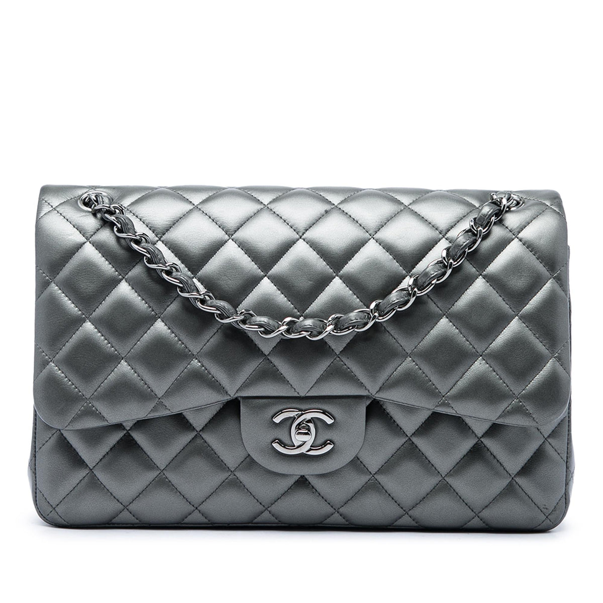 Chanel Jumbo Classic Metallic Lambskin Double Flap