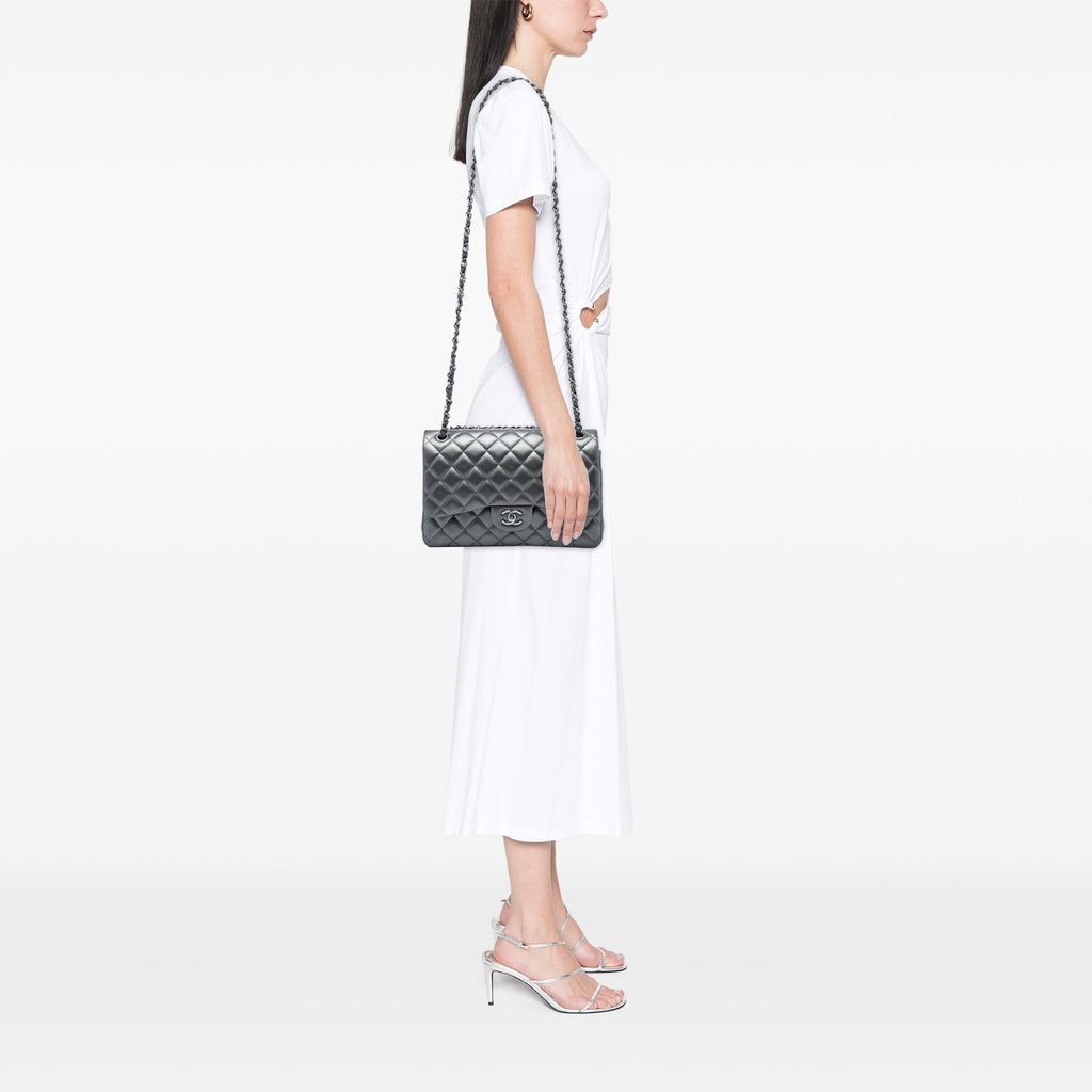 Chanel Jumbo Classic Metallic Lambskin Double Flap