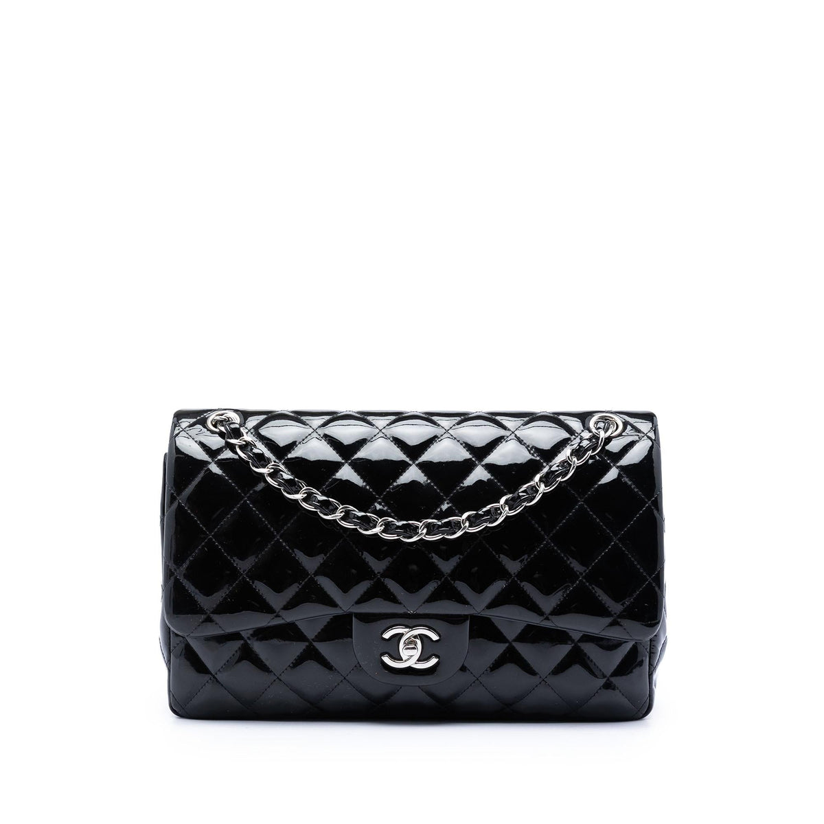 Chanel Jumbo Classic Patent Double Flap