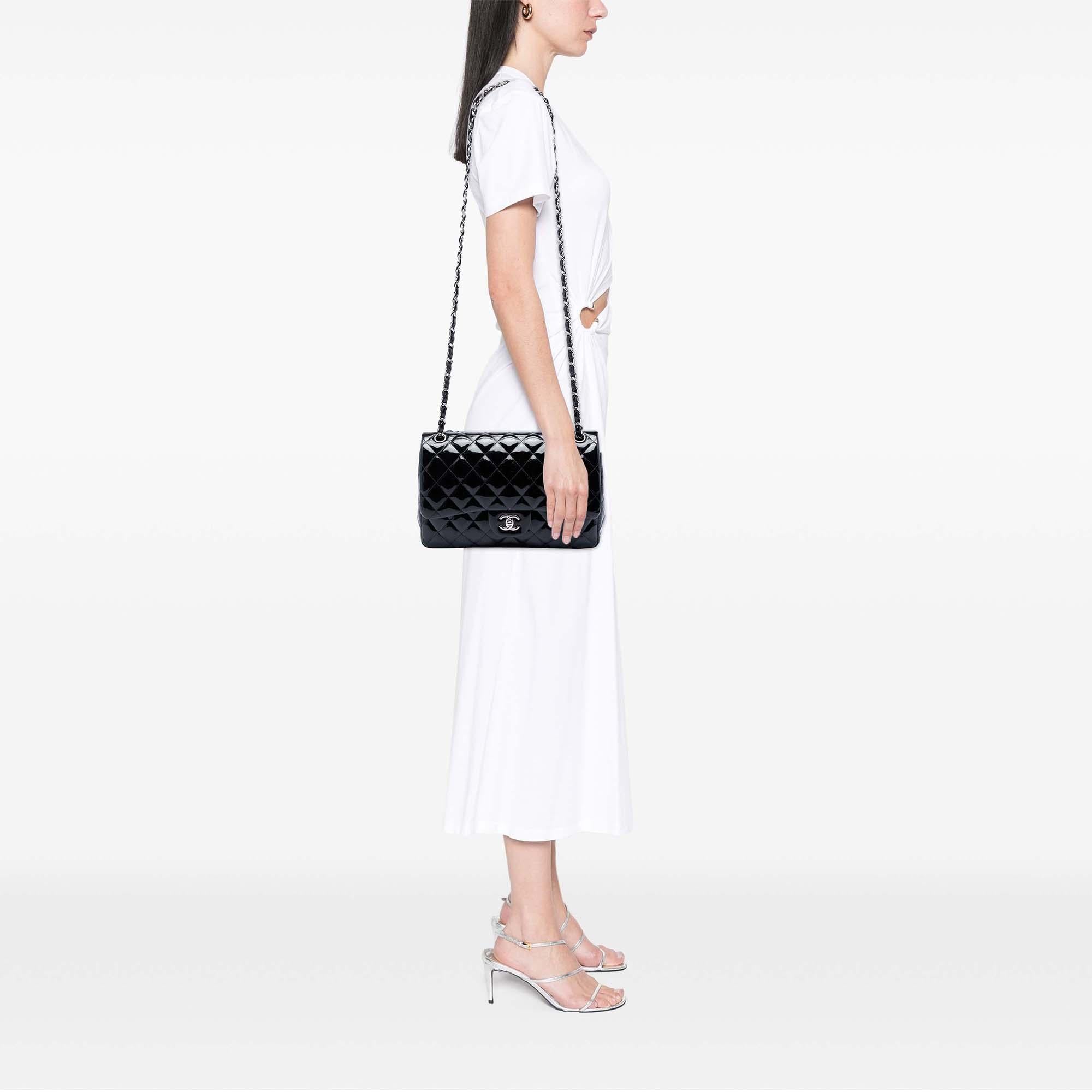 Chanel Jumbo Classic Patent Double Flap