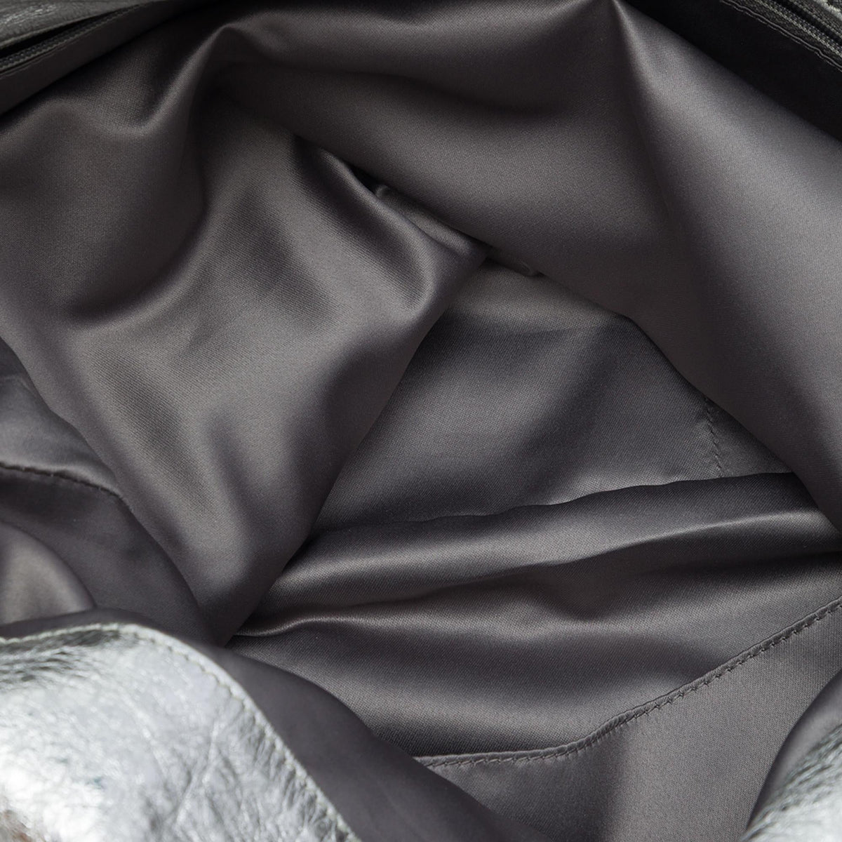 Chanel Large Metallic Glazed Calfskin Perforated Rodeo Drive Satchel
