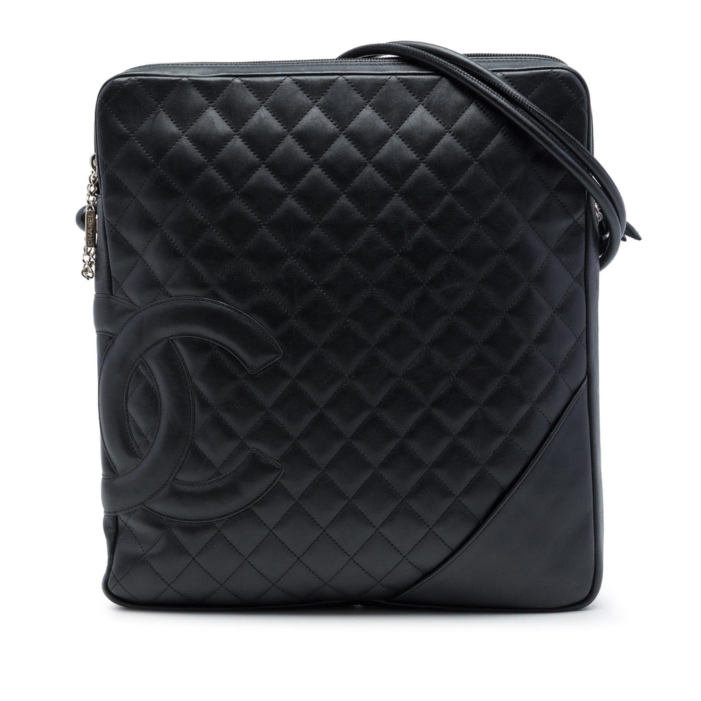 Chanel Large Quilted Lambskin Cambon Ligne Crossbody