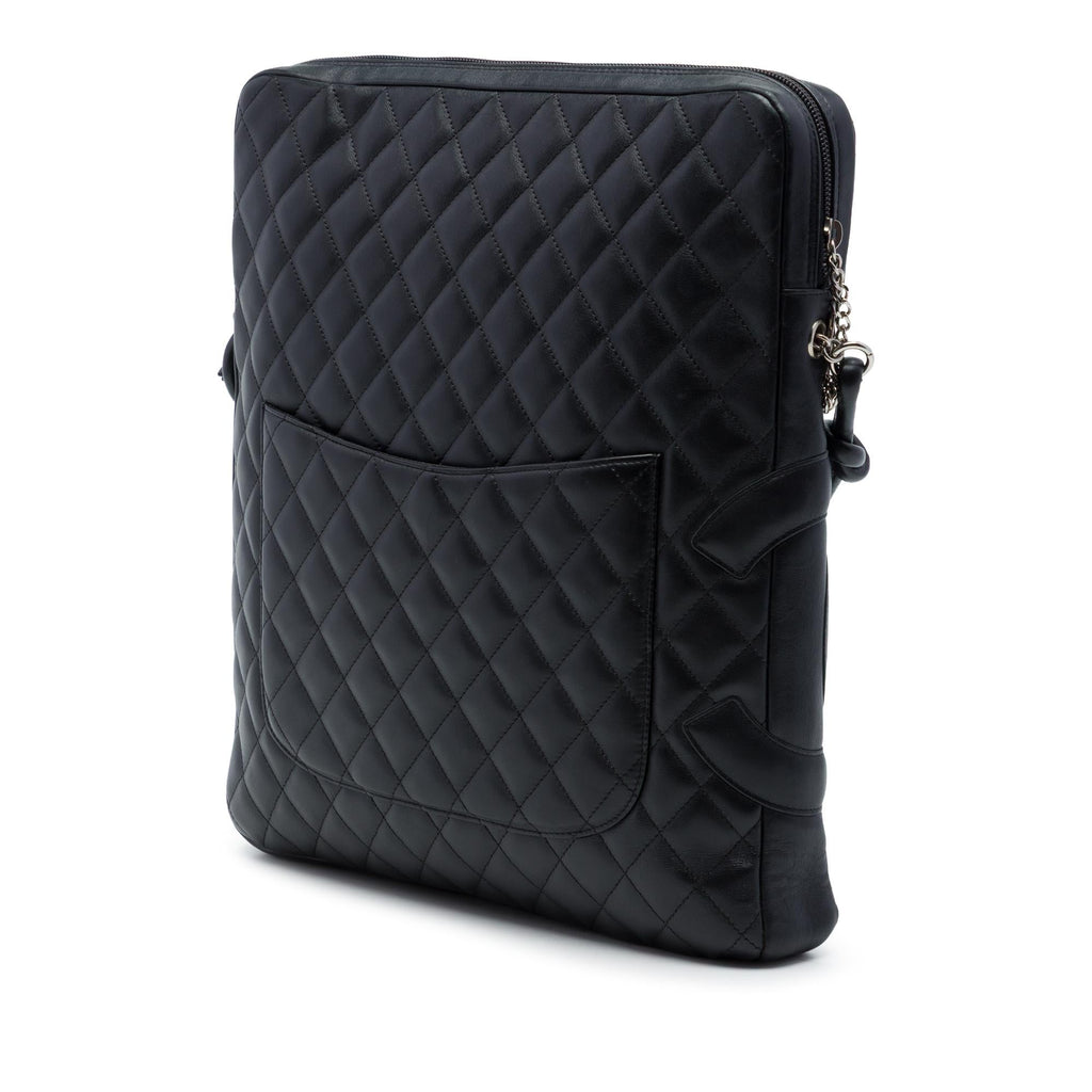 Chanel Large Quilted Lambskin Cambon Ligne Crossbody