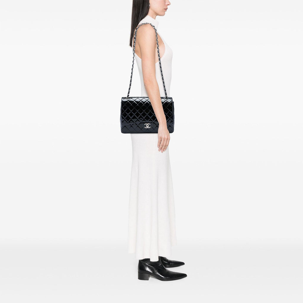 Chanel Maxi Classic Patent Double Flap