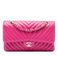 Chanel Medium Classic Chevron Lambskin Double Flap