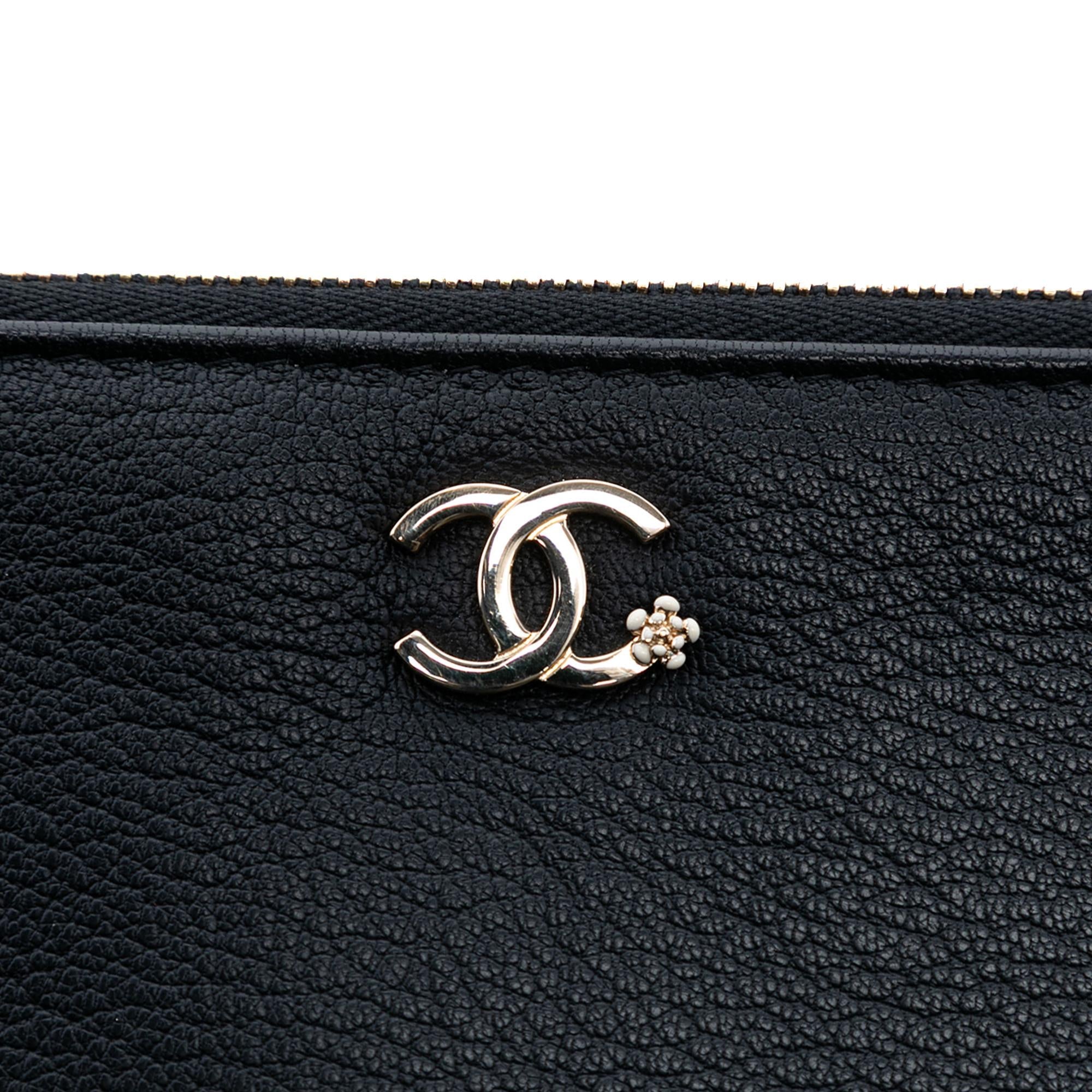 Chanel Medium Goatskin Lucky Clover O Case Clutch