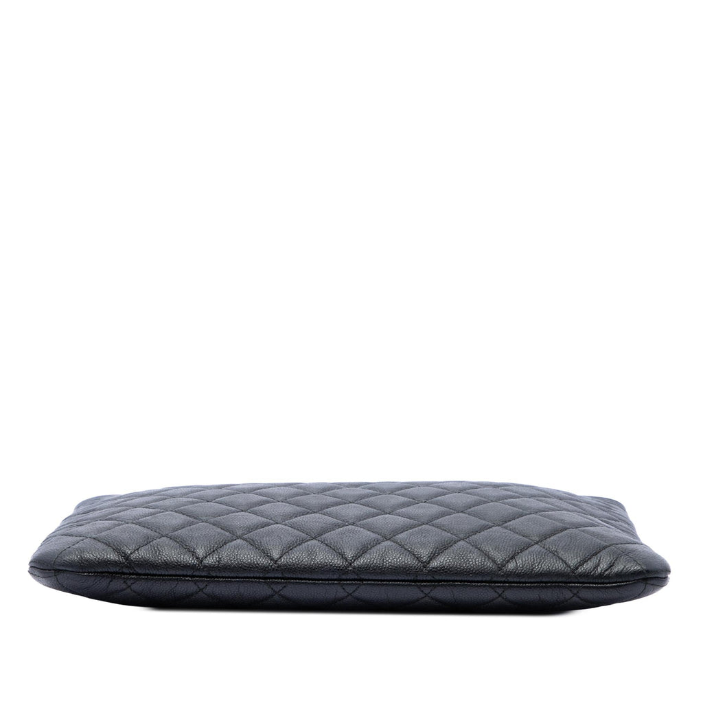 Chanel Medium Quilted Caviar Boy O Case Clutch