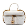 Chanel Mini Caviar Chain Zip Around Vanity Case