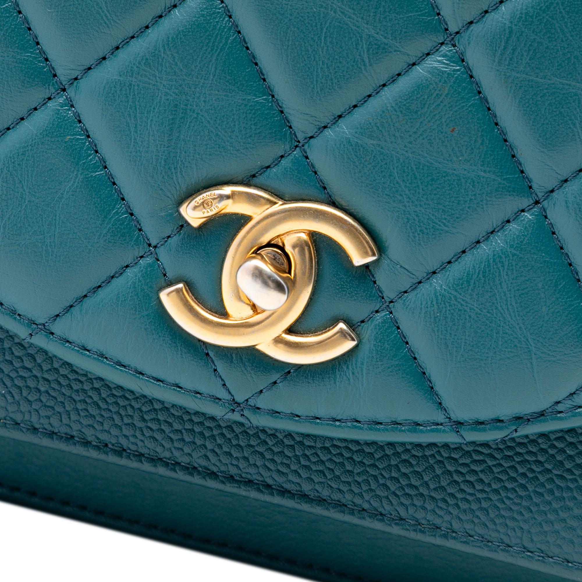 Chanel Mini Quilted Calfskin and Caviar Chain Handle Flap