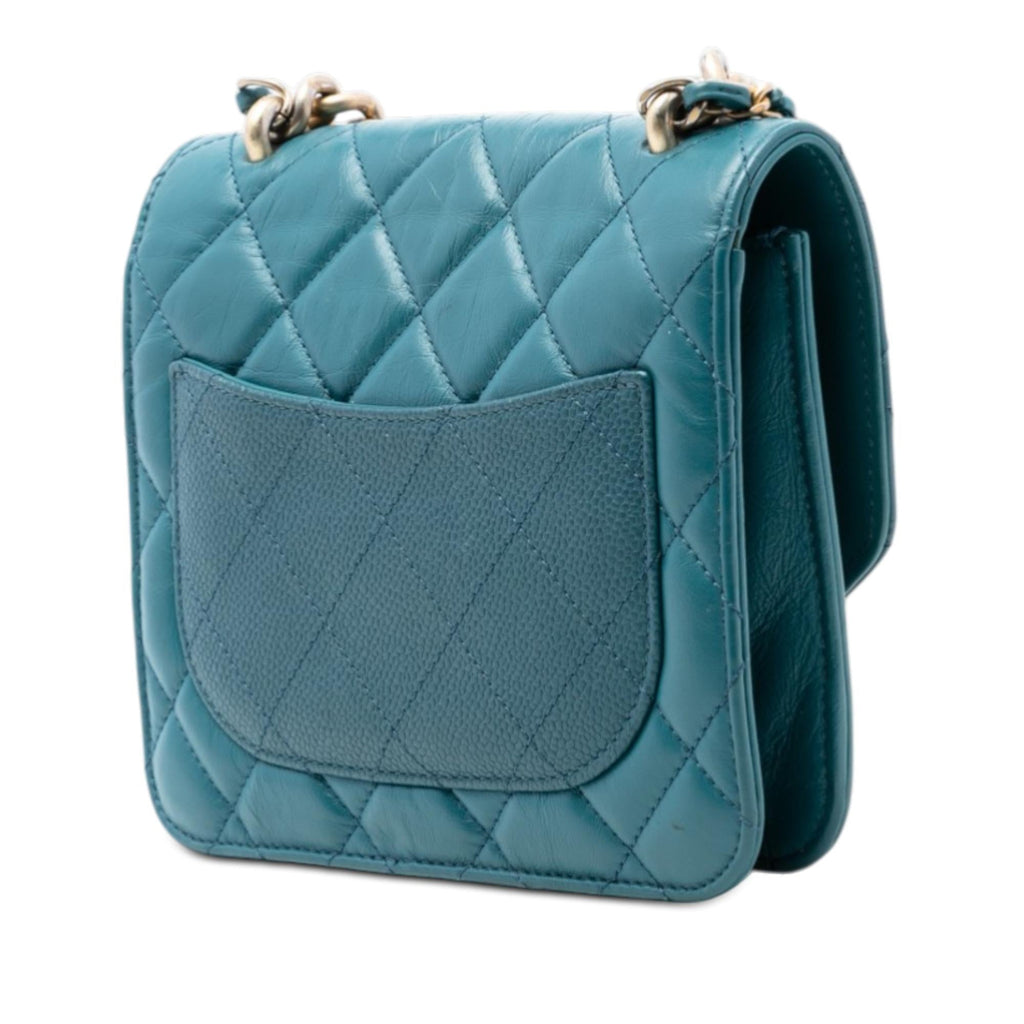 Chanel Mini Quilted Calfskin and Caviar Chain Handle Flap