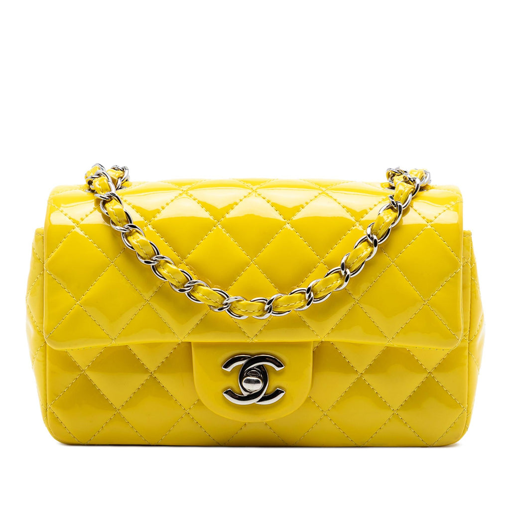 Chanel Mini Rectangular Classic Patent Single Flap