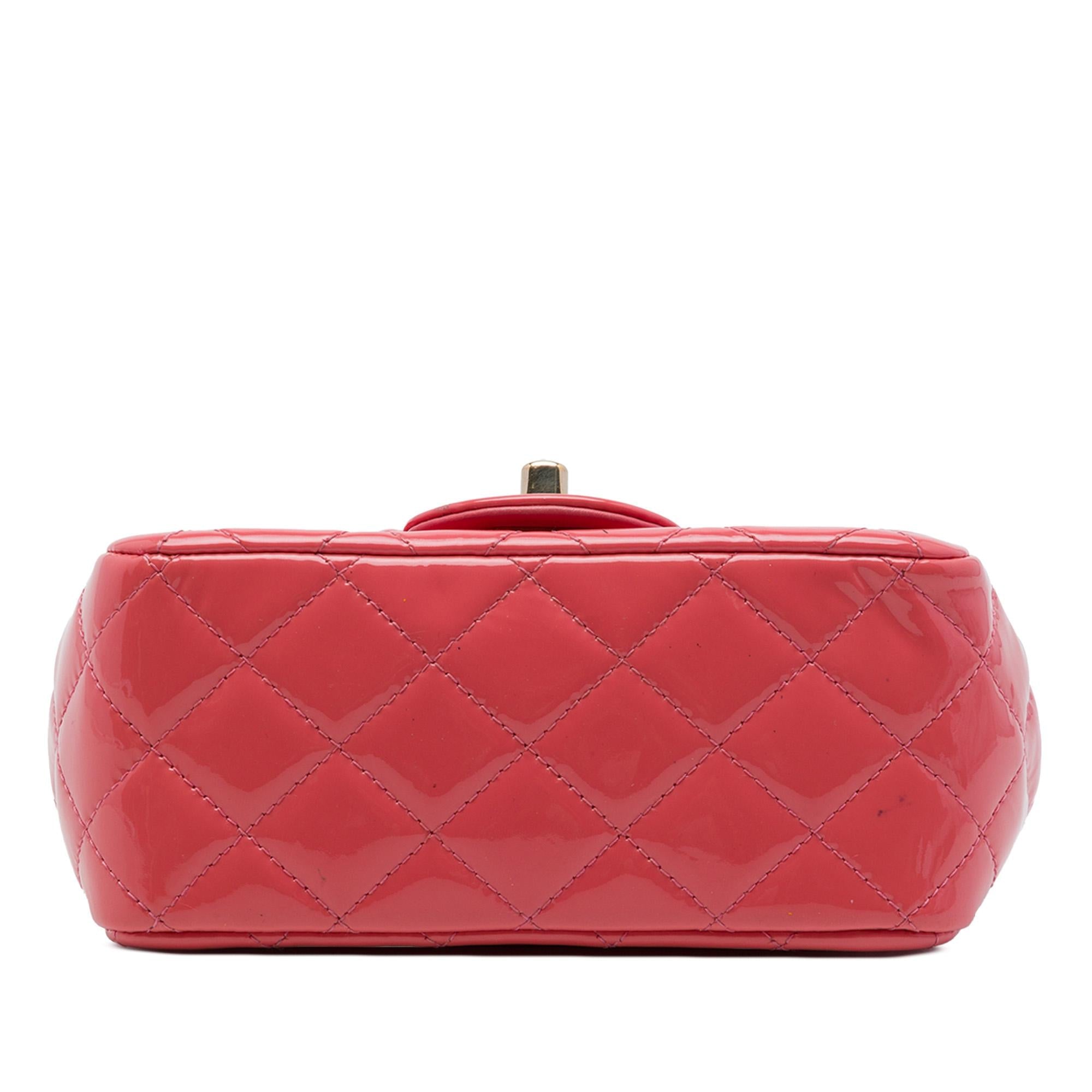 Chanel Mini Square Classic Patent Single Flap