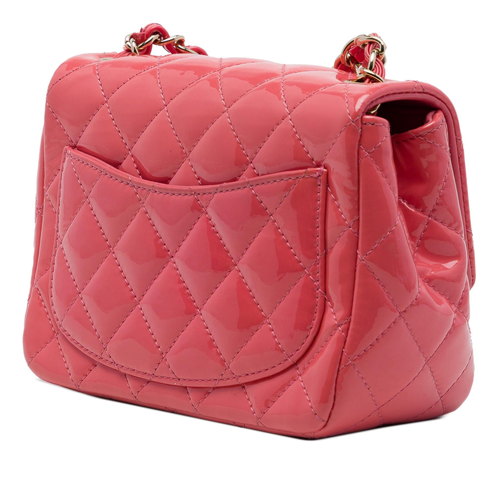 Chanel Mini Square Classic Patent Single Flap